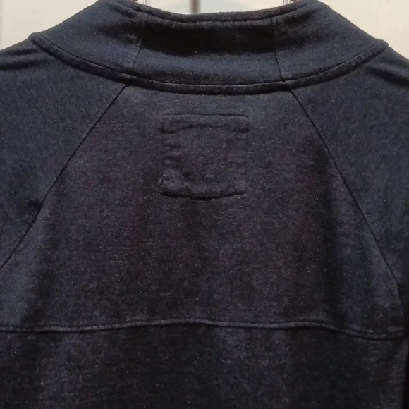 Abercrombie Dark Blue Quarter-Zip Shirt. - Picture 7 of 10